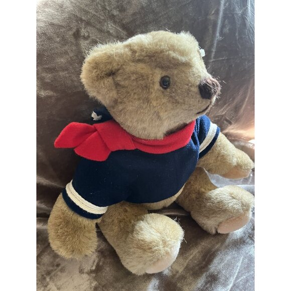 VTG Bialosky & Friends Gund 6" Plush Teddy Bear Sailor Scarf Stuffed Tags 1982 - Picture 4 of 16